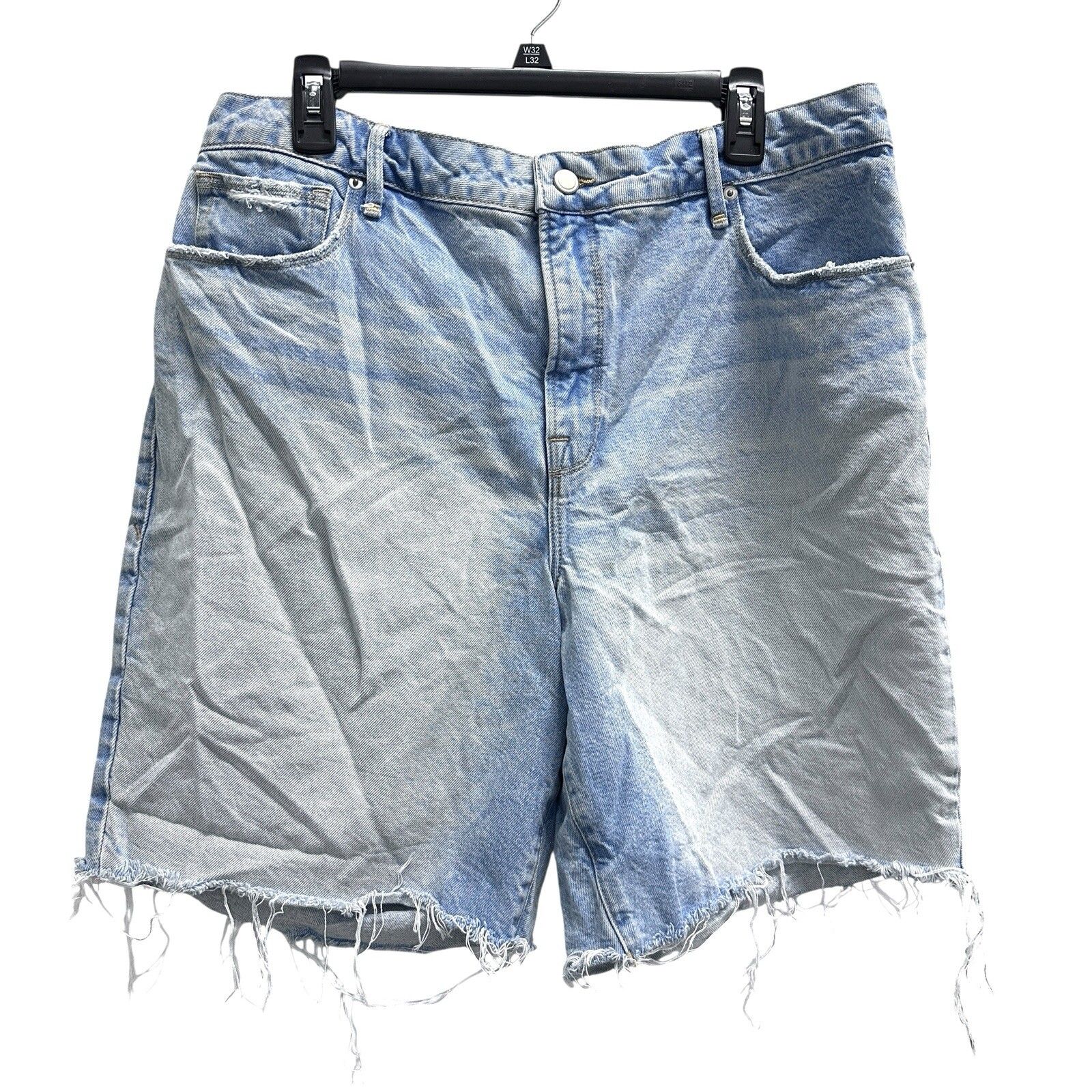 Good American 90s Y2k Bermuda Short Sz 1432 Cutoff Mid Thigh Short 9 Inseam